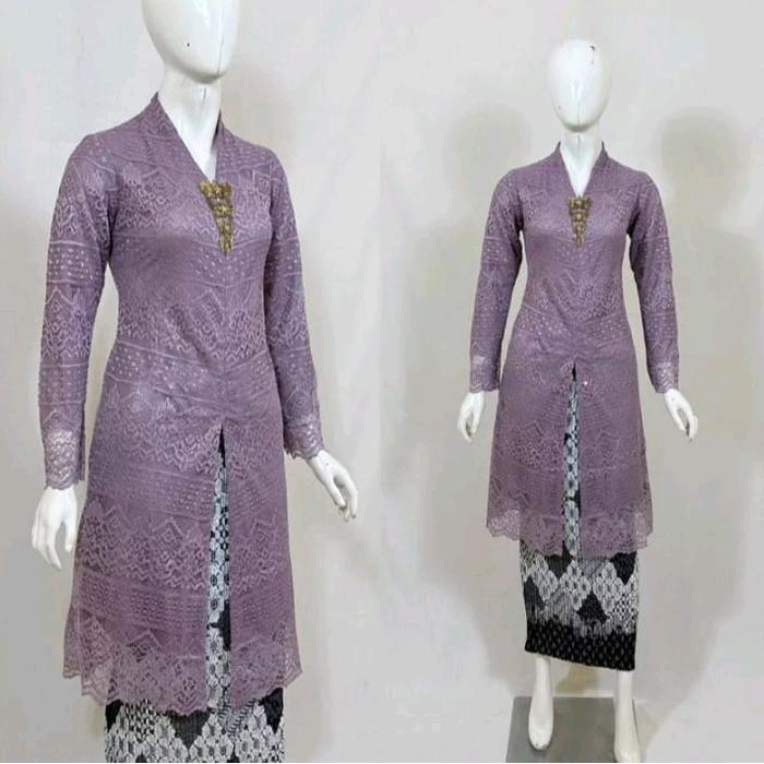 sar Atasan Kebaya Tunik Brokat Modern Kebaya Busui Brukat Malika Baju Kondangan Jumbo Ld 120cm