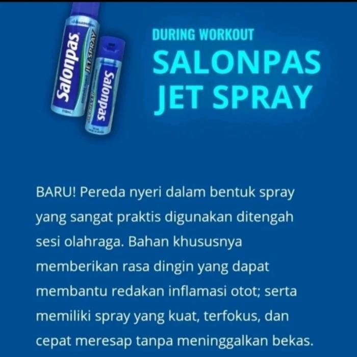 SALONPAS JET SPRAY 118ML - MEREDAKAN RASA SAKIT OTOT & PERGELANGAN - KEMASAN AEROSOL - ORIGINAL -