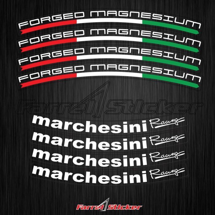 stiker velg sticker marchesini putih ring 17