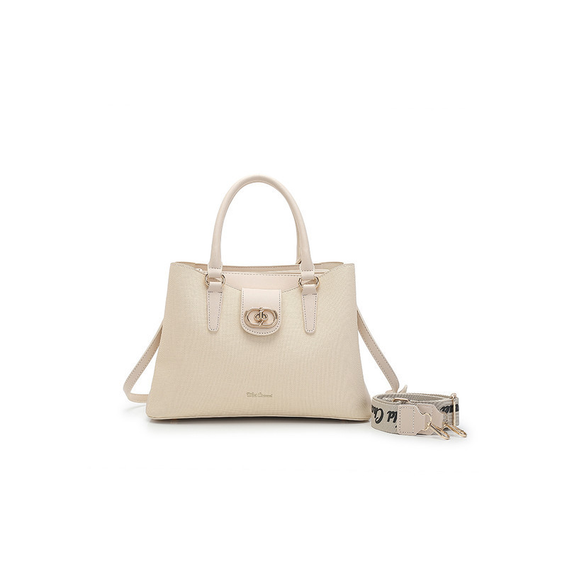 Wild Channel Women's Top Handle Bag / Sling Bag / Crossbody Bag (Tas Selempang / Tas Tangan) - Krem 