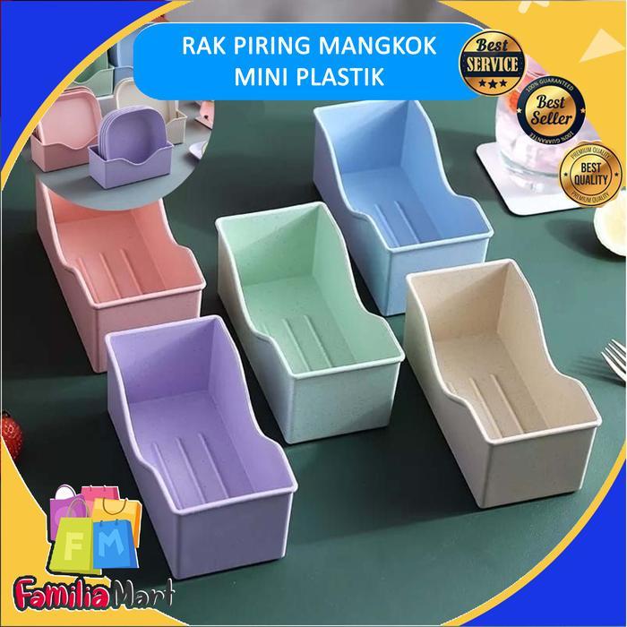 Rak Piring Plastik Mini Rak Piring Dapur Organizer Piring Wadah / Rak