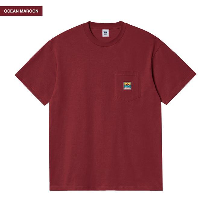 Kaos Pria Skymo Apparel Tshirt Ocean Maroon