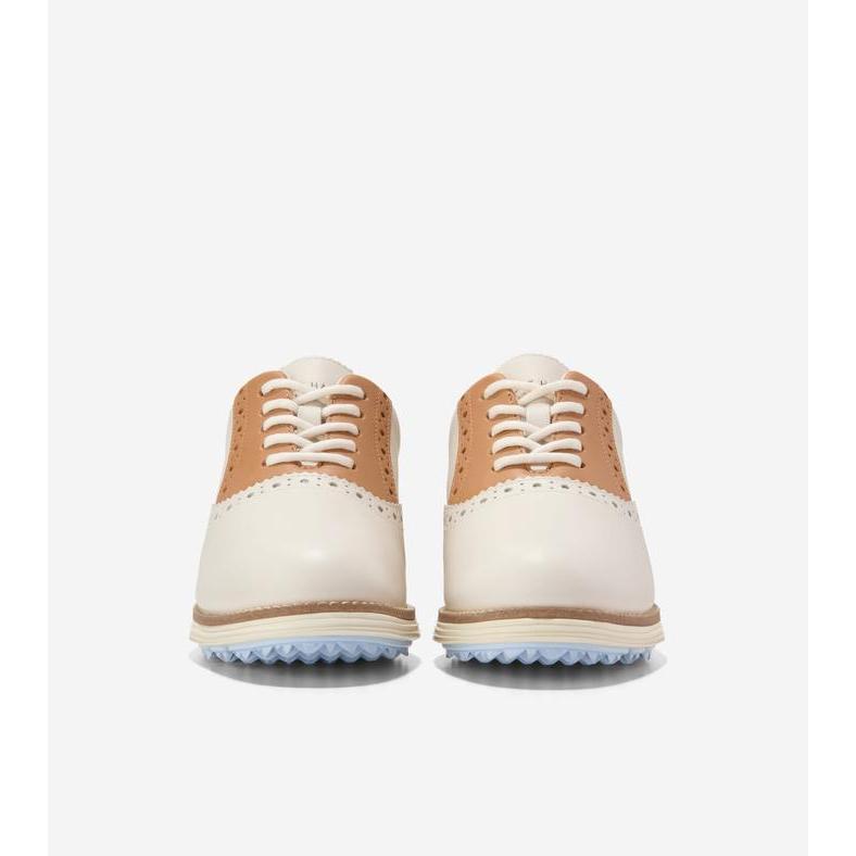 Cole Haan Women Originalgrand Shortwing Golf - Sepatu Wanita (White) #gratisongkir