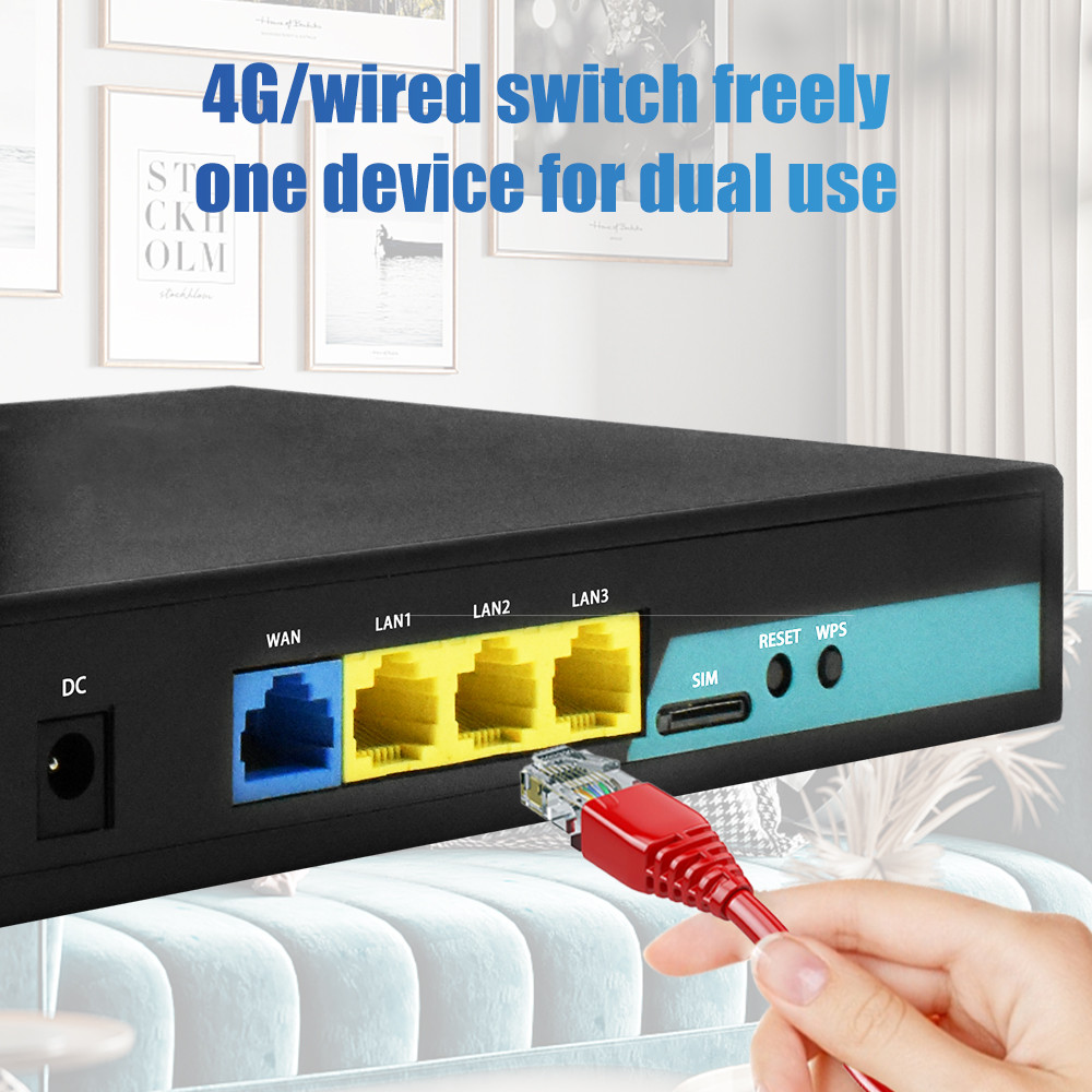 . Kuwfi 4G Lte Wifi Router 3G/4G Sim Card Router Cat4 150Mbps -