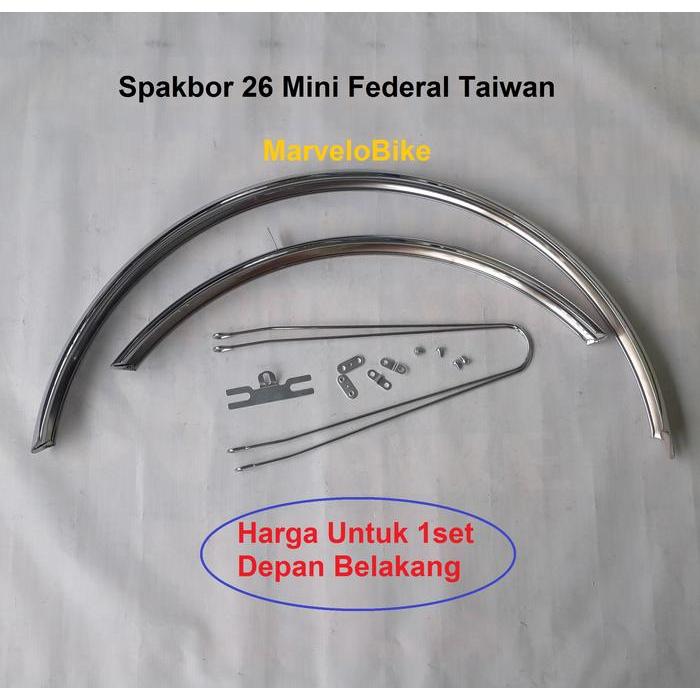 Spakbor Fender sepeda MTB 26 Turing 26 Mini Federal Taiwan