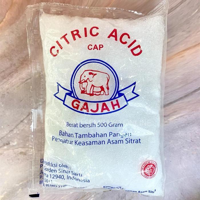 "New" CITRIC ACID cap gajah 500gr citrun asam sitrat
