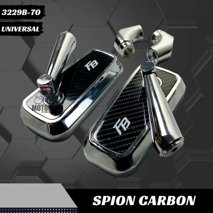 FASTBIKES SPION MODEL H2C 3229B-70 KOTAK PERSEGI SIRKUIT FAST BIKES CARBON-CHROME ; CARBON-HITAM CNC