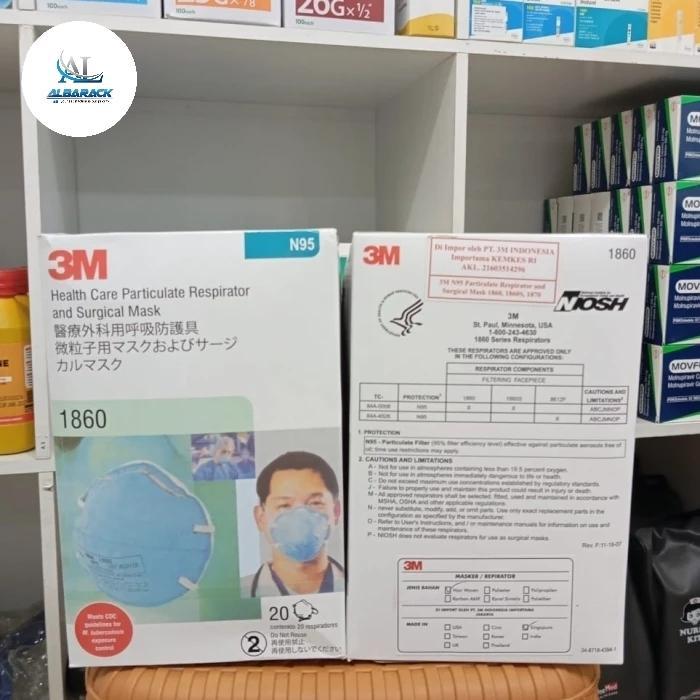 MASKER 3M N95 1860 AKL 1BOX ISI 20PSC