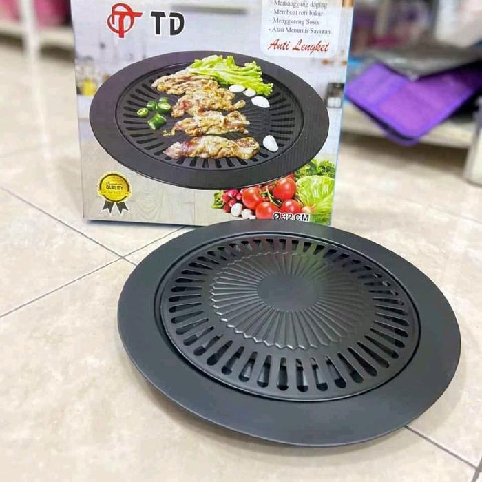 PROMO TD Gril Pan Anti Lengket untuk Bakar Bakar dengan Desain Ventilasi Optimal dan Tahan Lama