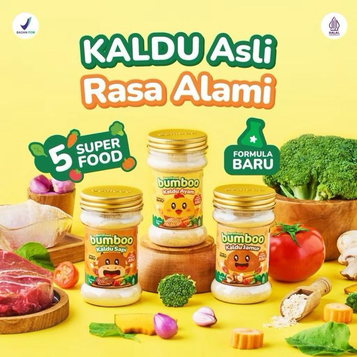 "New" Barefood bumboo kaldu mpasi kaldu ayam Jamur kaldu sapi teri bubuk ati ayam bubuk kaldu mpasi