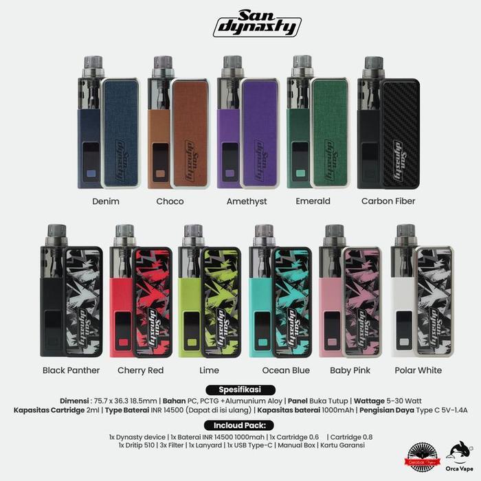 BV SAN DYNASTY POD KIT 30W 1000MAH AUTHENTIC 100%