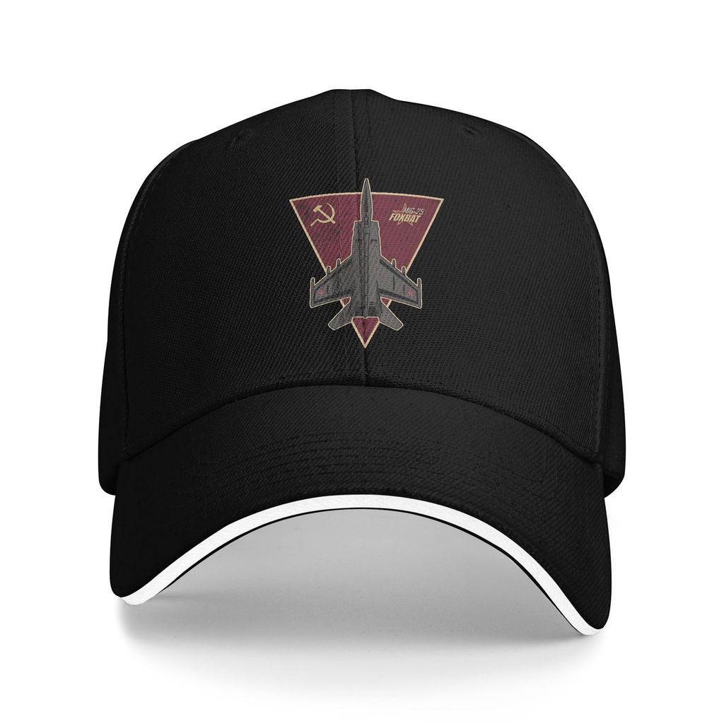 Men Women Mig-25 Foxbat Fighter Jet Hats Trendy Baseball Cap Trucker Hat Travel Headewear Gift