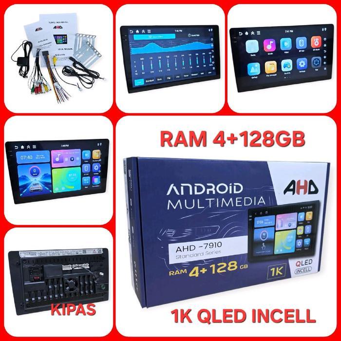 HU Android AHD Ram 4/128 GB 1K Qled Incell - 9 inch New