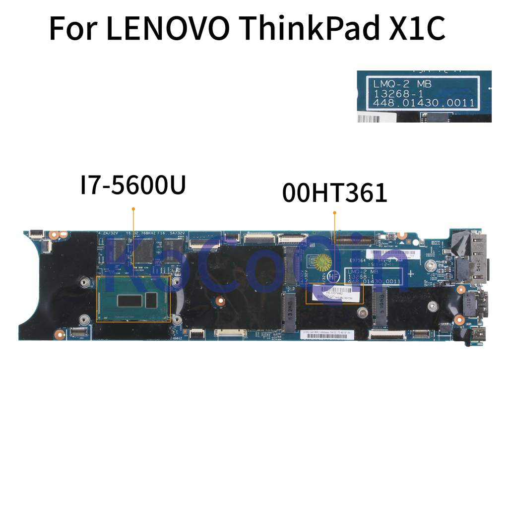 . 00Ht361 For Lenovo Thinkpad X1 Carbon X1C I7-5600U 8G Notebook -