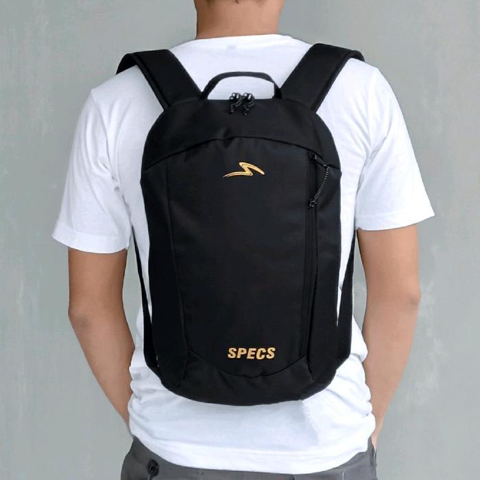 Tas Ransel Mini Sport Olahraga Hitam Specs Logo Gold Edition