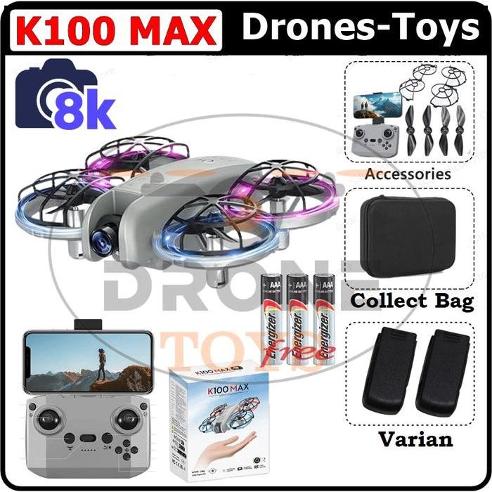 New Drone K100 MAX Mini NEO FPV Camera HD Drone Toys Kado Anak Hobby Mainan Drone Murah Alt Drone