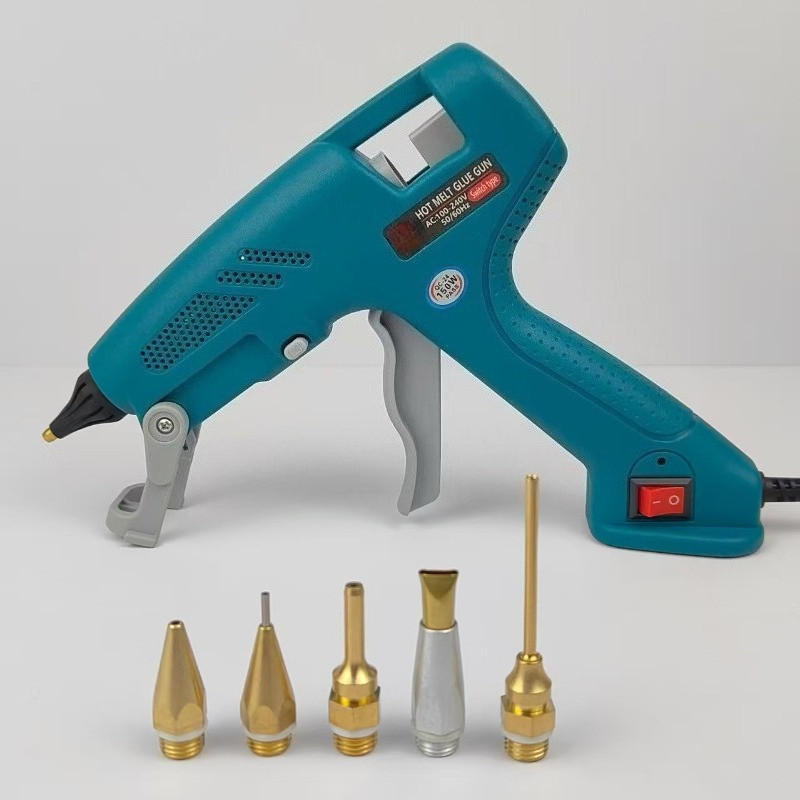 150W Industrial Hot Melt Glue Gun SET,Fast Preheating Hot Silicone Gun with 11mm Glue Sticks for