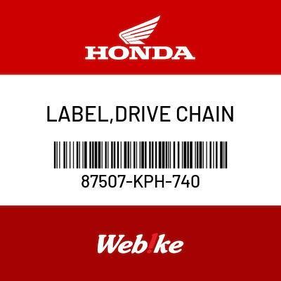 Label, Drive Chain 87507-Kph-740 Cbr1000Rr Suku Cadang Asli Honda