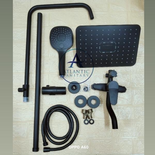 Tiang Shower Panas Dingin Hitam/Shower Coloum Panas Dingin Hitam