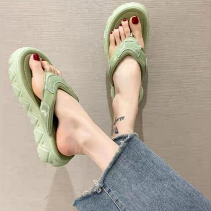 - SANDAL JEPIT FASHION WEDGES WANITA HAK 3 CM CASUAL 508
