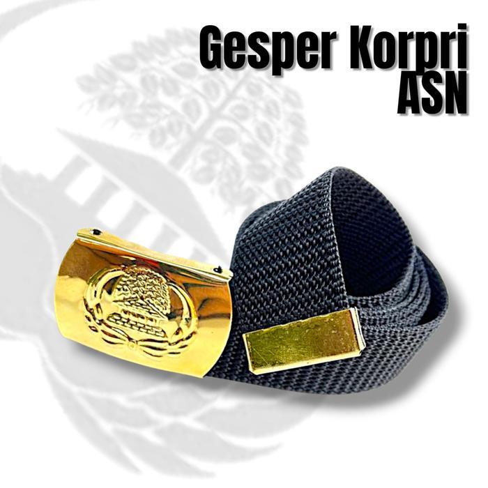 Gesper Korpri ASN PNS Pria Wanita Bahan Kuningan Asli