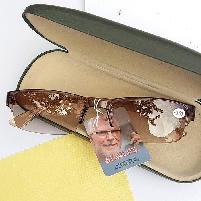 Kacamata Baca Plus 1.00 sd Plus 3.00 Pria Wanita Gratis box lensa teduh