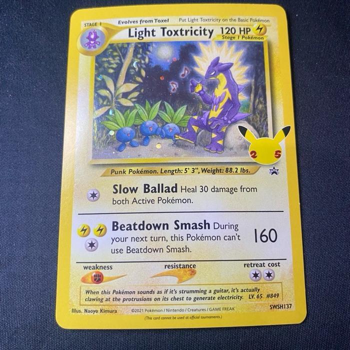 Light Toxtricity Holo EN SWSH 25th Anniversary Celebrations Promo Kartu Pokemon TCG ENGLISH
