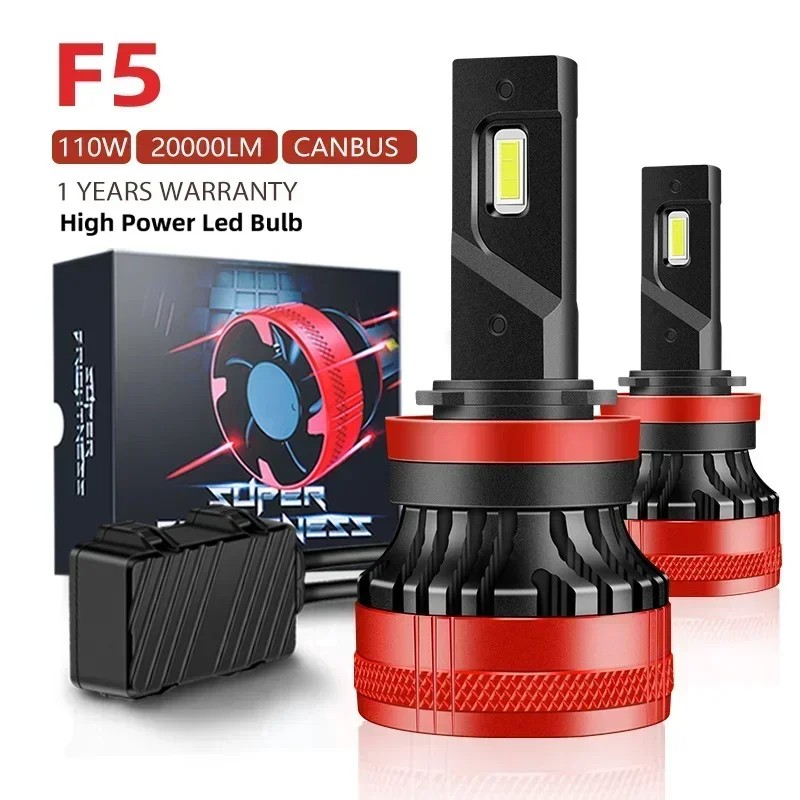 F5 110W H7 H4 Led Canbus 20000LM Powerful Headlight H7 H1 H8 H11 9005 Hb3 Hb4 9012 H13 9007 Led Bulb