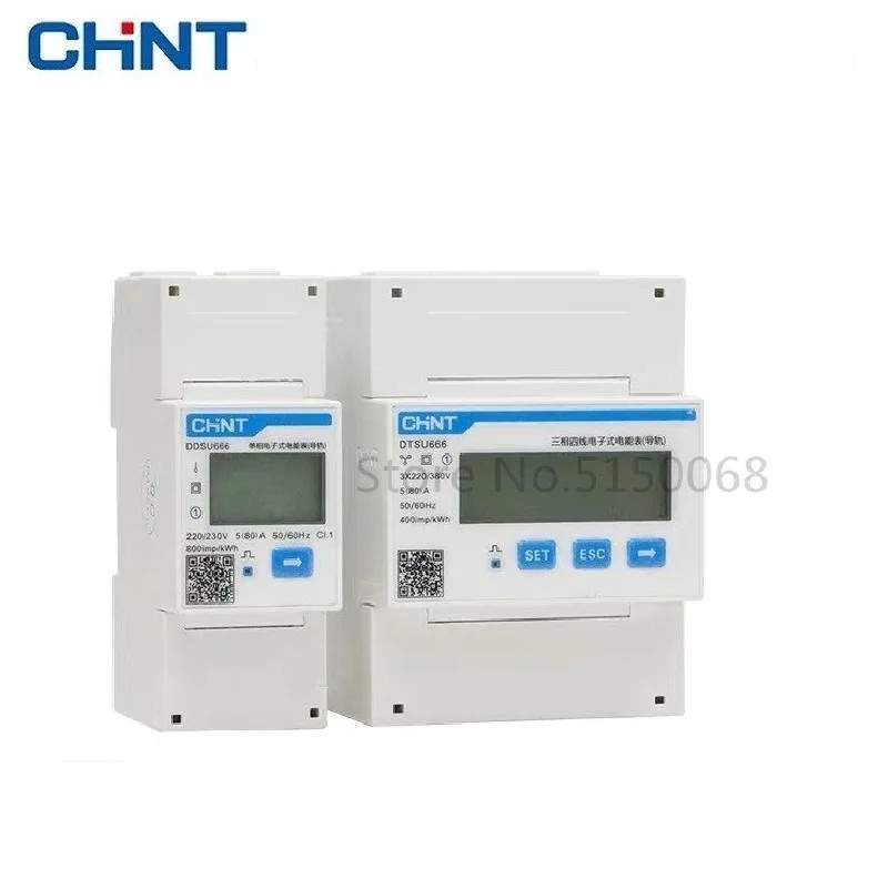 CHINT DDSU666 DTSU666 80A Single Three Phase MODBUS RS485 Bi-directional Smart Energy Power KWH