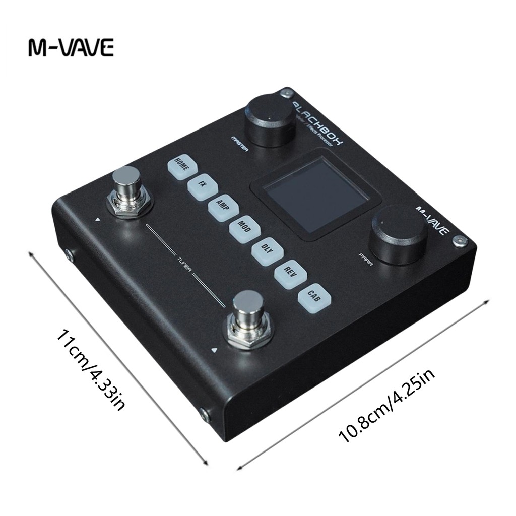 M-VAVE BLACKBOX Multifunctional Guitar/Bass Effect Pedal Effector(Built-in battery), 80 editable