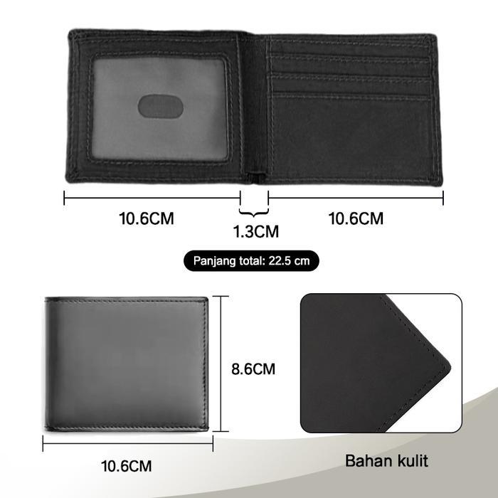 Freeknight Dompet Mini Lipat Pria Dompet Kulit Pu Simple Multifungsi Dengan Slot Kartu Banyak Dan