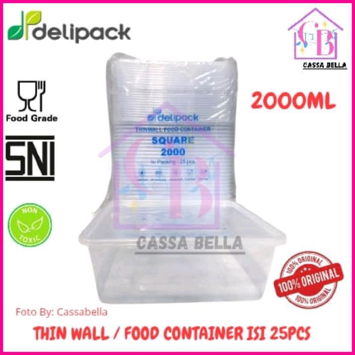 Ready Thinwall Tempat Makan Plastik Serbaguna / Thinwall Square Kotak Makan Plastik / Thinwall Food