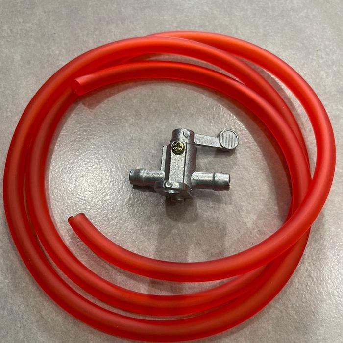 SELANG BENSIN 100 CM+KRAN silver UNIVERSAL SELANG BENSIN GERMAN QUALITY ORIGINAL KRAN BENSIN