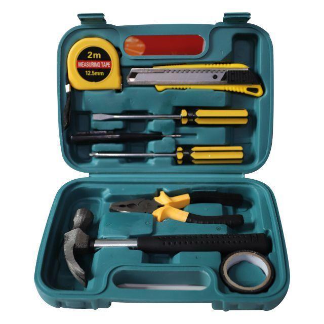 DISKON JE.ID Alat Perkakas Tukang Lengkap 1 Set Komplit Tools Set Obeng Plus Minus Tang Palu Meteran