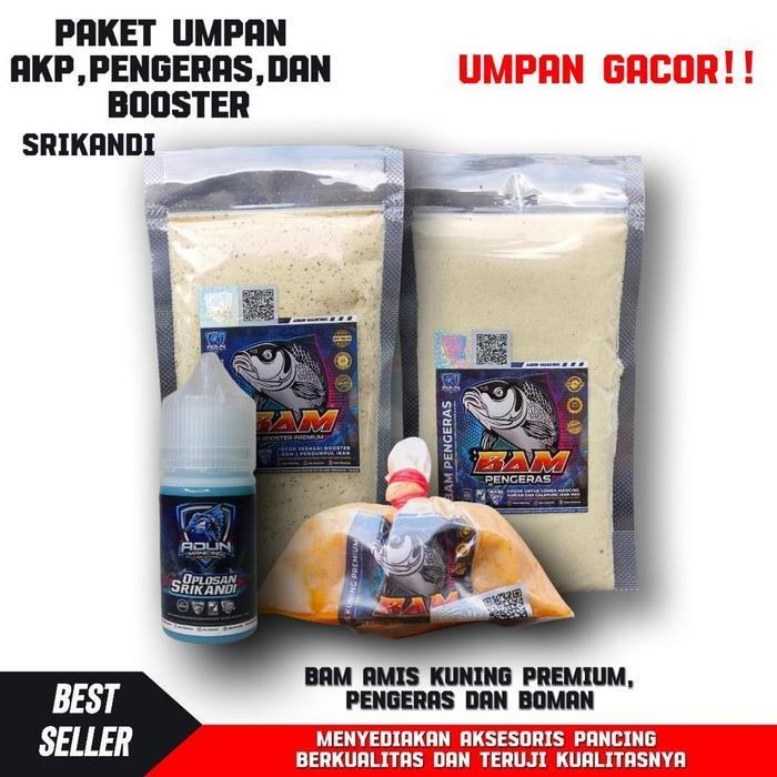 paket umpan adun mancing dewi sri + booster