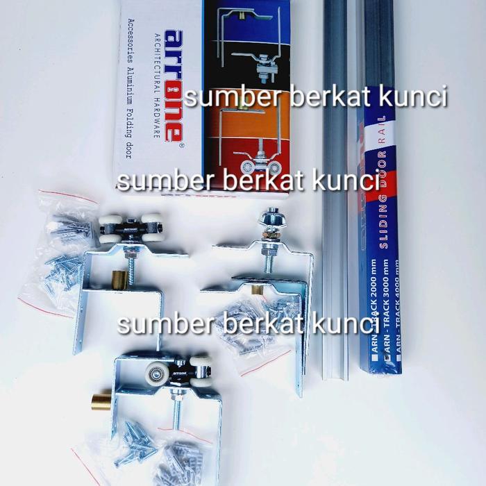 Rel pintu lipat arrone 3 meter , Rel pintu lipat aluminium 3 meter , Rel pintu lipat 3meter arrone