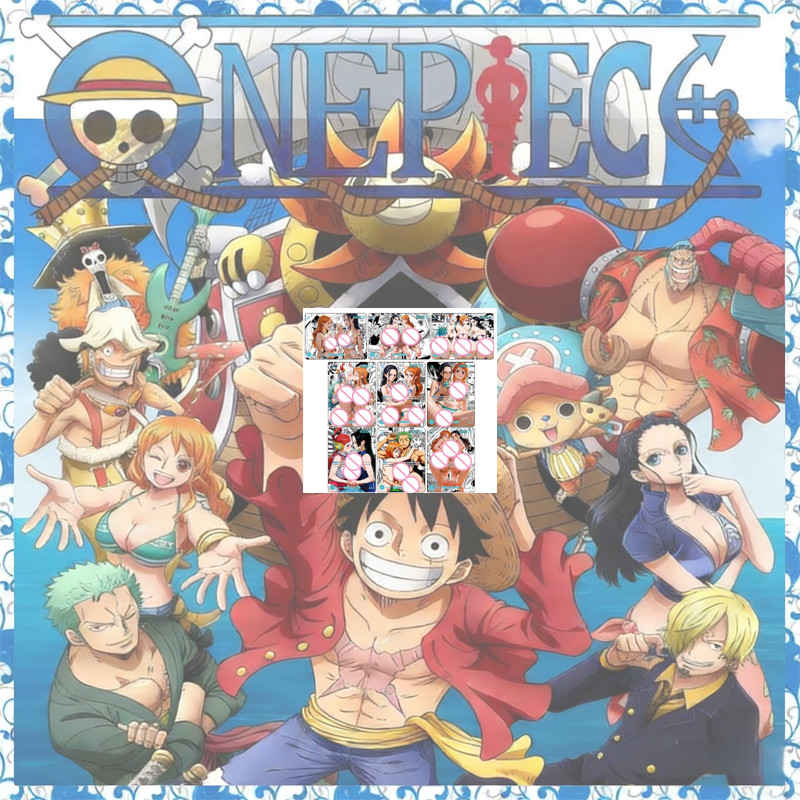 Anime One Piece Diy Color Flash Cards Hancock Perona Nami Robin Yamato Collection Cards Christmas