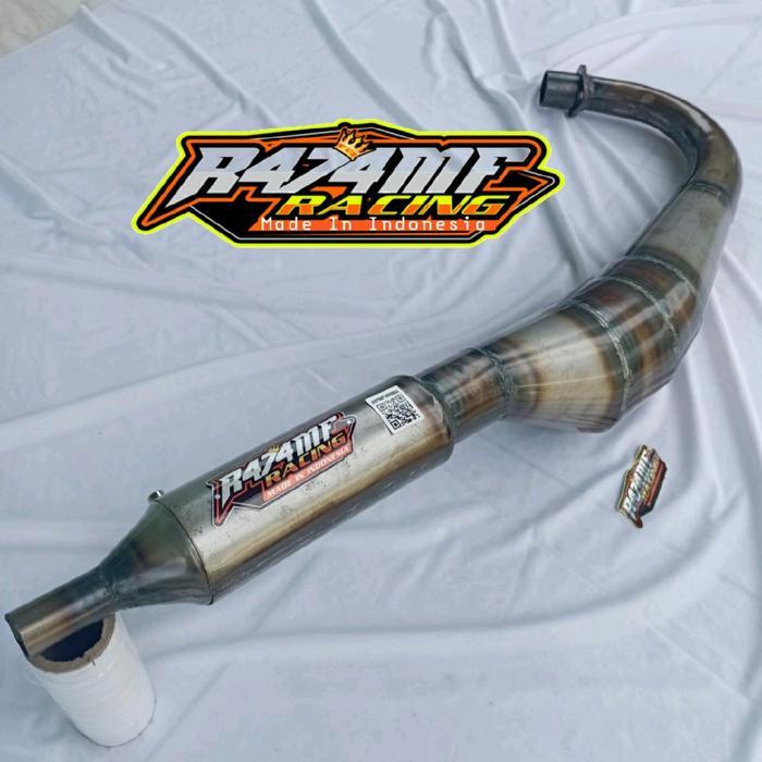 Knalpot Satria Hiu Satria Lumba Satria 2Tak Telo Plat Karat Original R474Mf
