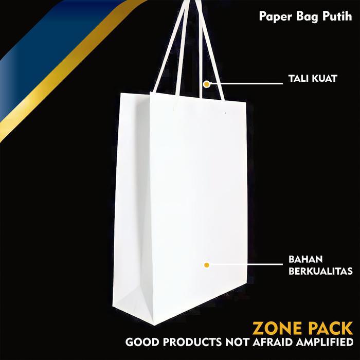 Paper Bag Putih Paper Bag Putih Polos Souvenir Paper Bag Gift Bag Ulang Tahun Hampers Kantong Tali