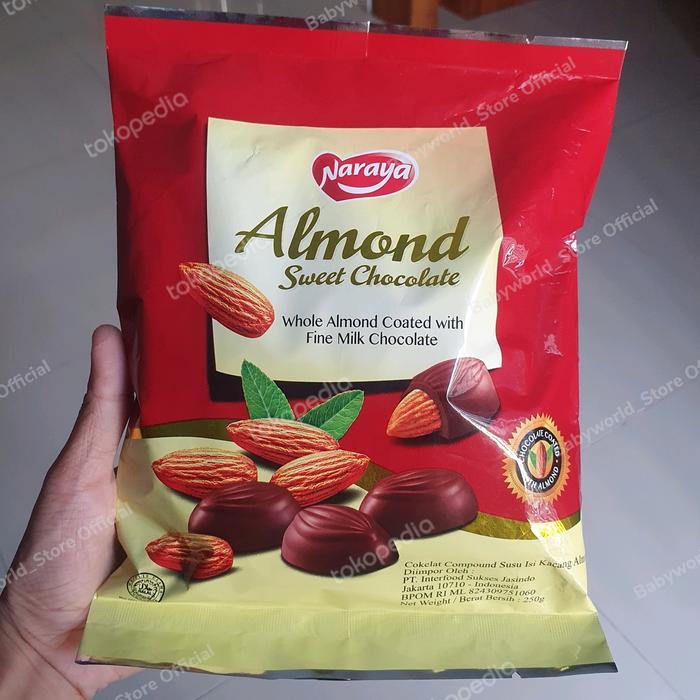 Naraya ALMOND SWEET CHOCOLATE coklat IMPORT 250gr