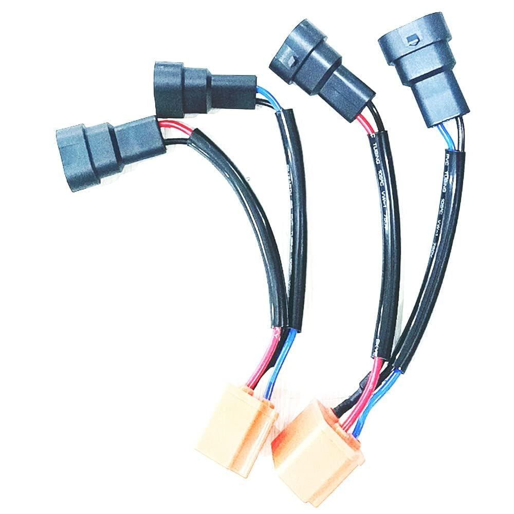 2PCS 9006/9005 TO H4 HEADLIGHT BULB CONVERSION WIRE ADAPTER HARNESS CONNECTOR