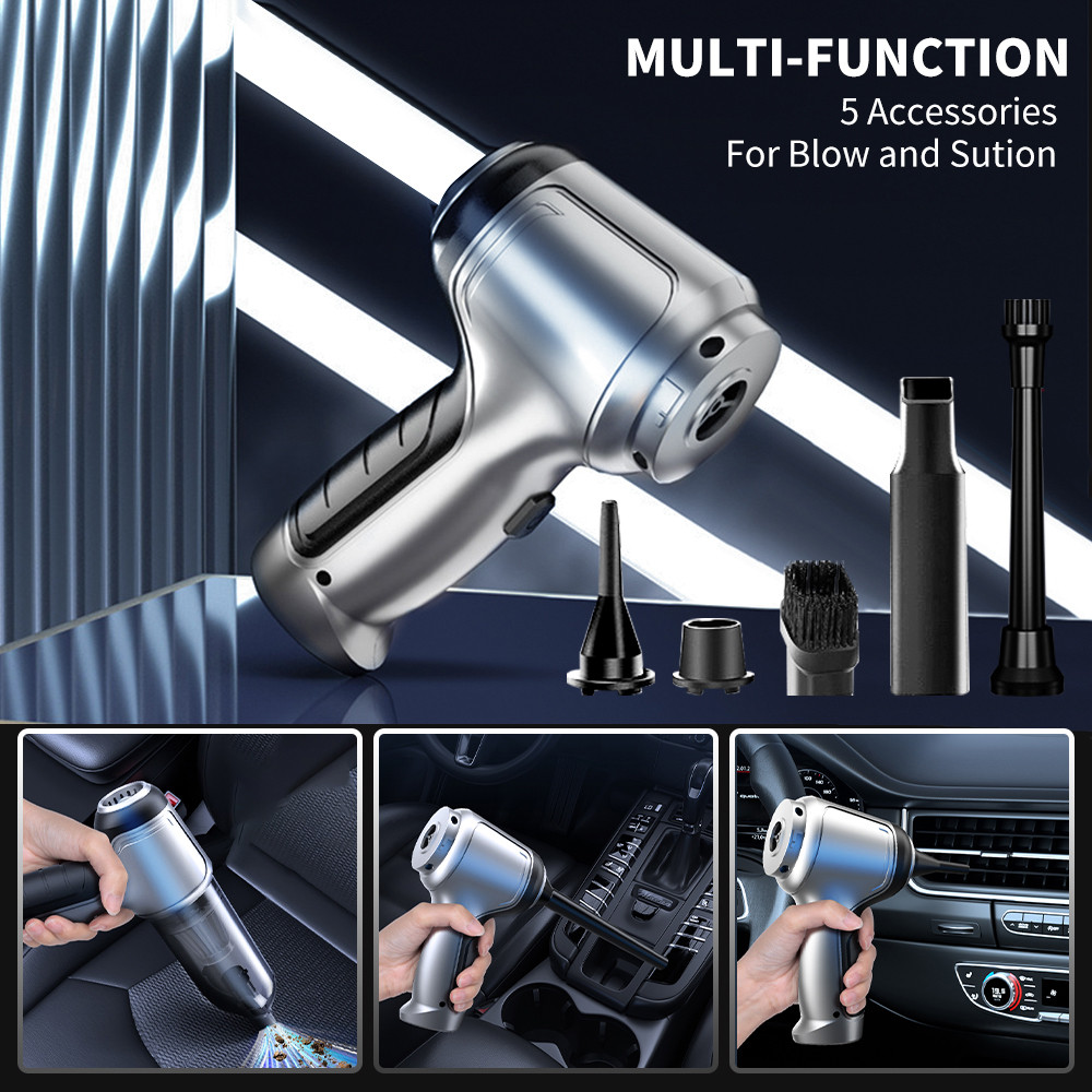 . 95000Pa Wireless Car Vacuum Cleaner Strong Suction Handheld Auto -