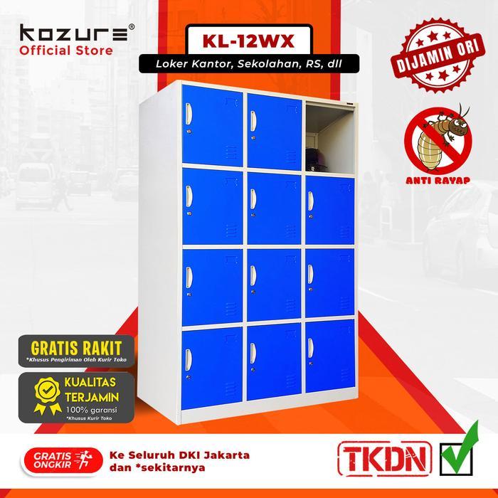 NEW PORODUK LEMARI LOKER BESI 12 PINTU KOZURE KL 12WX UKURAN LEBIH LEBAR