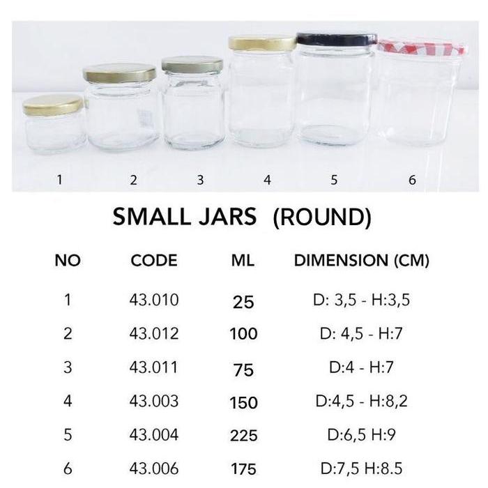 SMALL JAR / TOPLES KACA MINI