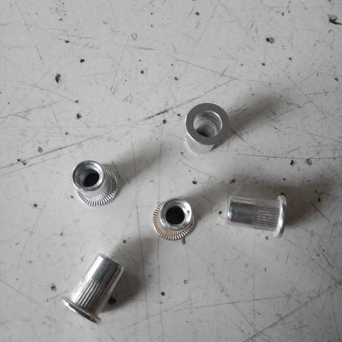 rivet nut galvanis m5, insert nut putih m5 promo