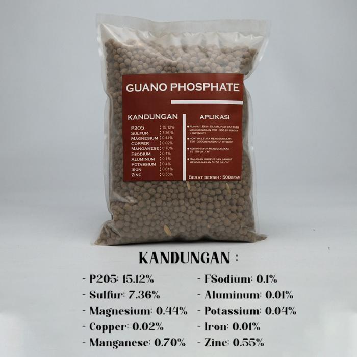 GUANO PHOSPHATE NPK 0-15-0 Pupuk Organik 500gr