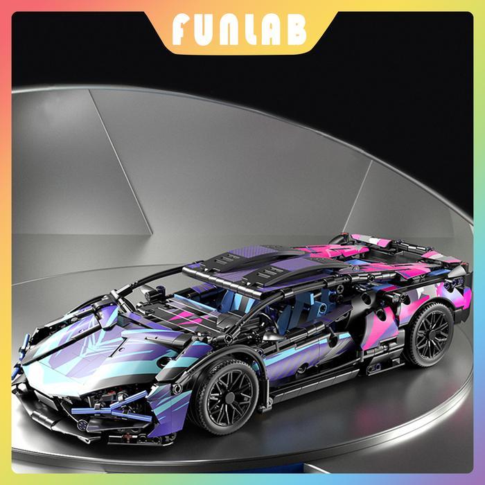 Building block Supercar Lamborghini Mobil Sport Hadiah Mainan Anak-anak Brick Asli