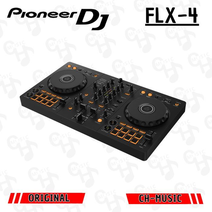 Pioneer DJ DDJ-FLX4 2-deck Rekordbox and Serato DJ Controller