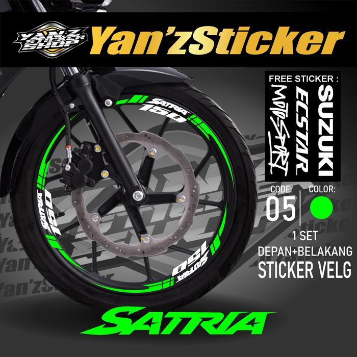 Aksesoris Stiker Cutting Sticker List Velg Motor Suzuki Satria Fu 150 Lis Pelek Velk Variasi Set