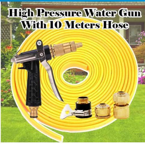 1 set spray gun cuci motor mobil selang 10m elastis selang cuci jet